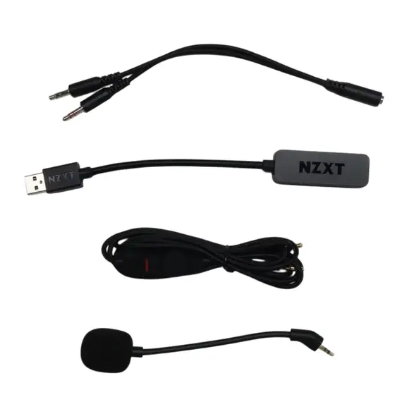 Căști gaming NZXT Relay, Cu fir, White/Black, 6 image