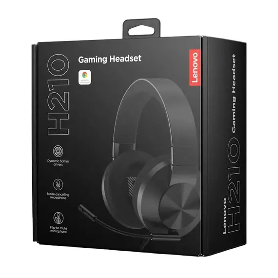 Căști gaming Lenovo Legion H210, Cu fir, Black, 10 image