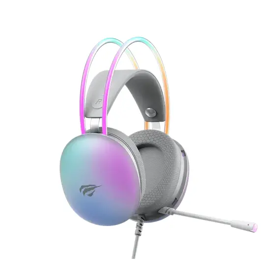 Căști gaming Havit H2037d, Cu fir, White, 4 image