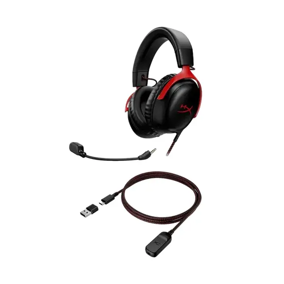 Căști gaming HyperX Cloud III, USB, Red, 5 image