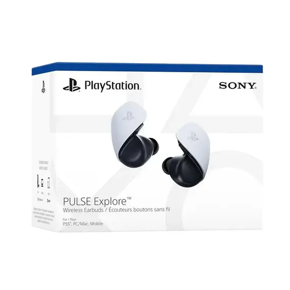 Căști gaming SONY Pulse Explore, Fără fir, White, 3 image