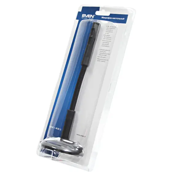 Microphone  SVEN "MK-495" Desktop Black- https://www.sven.fi/ru/catalog/microphones/mk-495.htm, 3 image