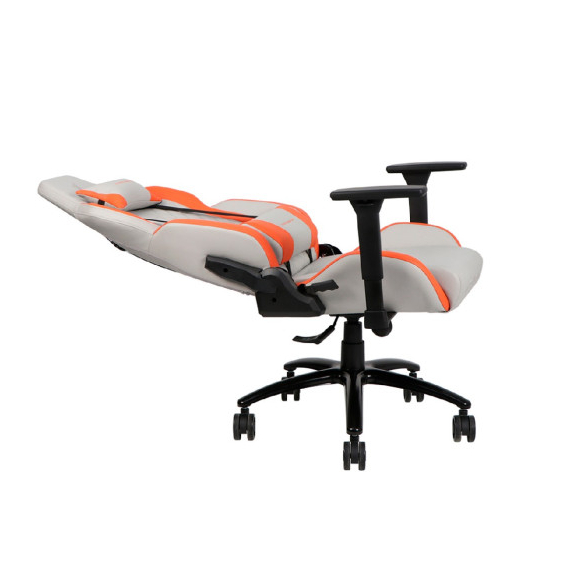 Scaun Gaming 1STPLAYER DK2 PRO, Nappa, Gray/Orange, 2 image