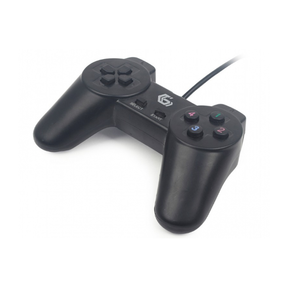 Gembird JPD-UB-01 Universal programmable gamepad, 4-way D-pad and 10 buttons, USB 2.0, 1.45m, Black, 2 image