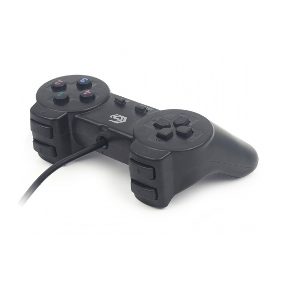 Gembird JPD-UB-01 Universal programmable gamepad, 4-way D-pad and 10 buttons, USB 2.0, 1.45m, Black, 3 image