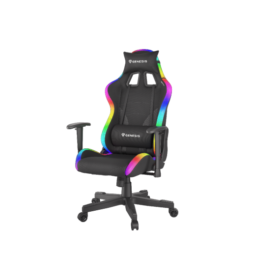 Scaun Gaming Genesis Trit 600 RGB Backlight, Black, 2 image