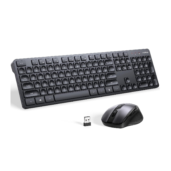 Tastatură+Mouse Wireless UGREEN Ergonomic US MK006, Black, 2 image