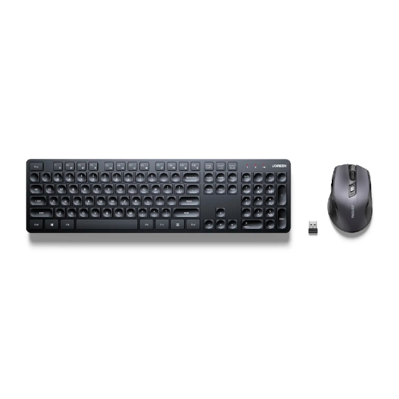 Tastatură+Mouse Wireless UGREEN Ergonomic US MK006, Black