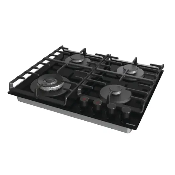 Plită incorporabilă pe gaz Gorenje GKTW 642 SYB, Black, 3 image