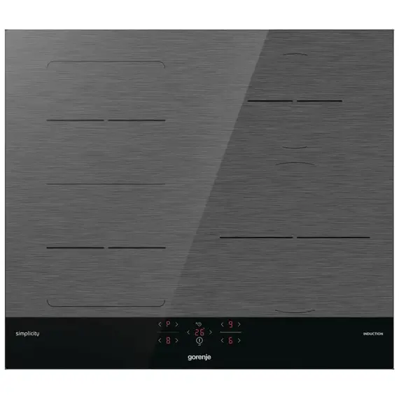 Plită încorporabilă electrică cu inducție Gorenje GI6421SYB, Grey/Black