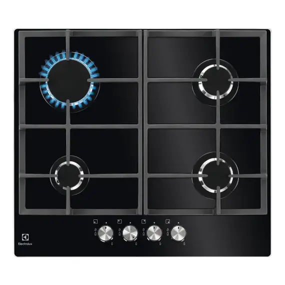 Plită incorporabilă pe gaz Electrolux KGG6426K, Black