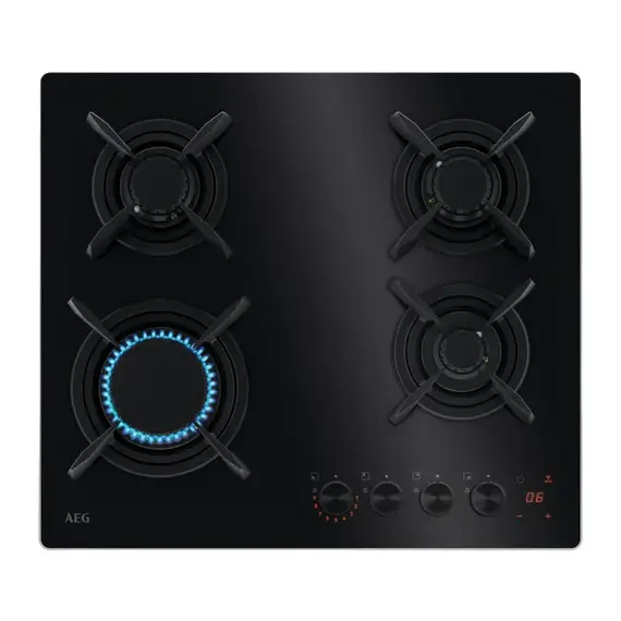 Plită incorporabilă pe gaz AEG HKB64453NB, Black