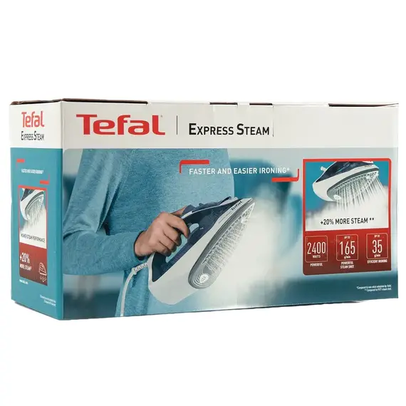 Fier de călcat Tefal FV2837E0, 2400W, Blue Marin, 3 image