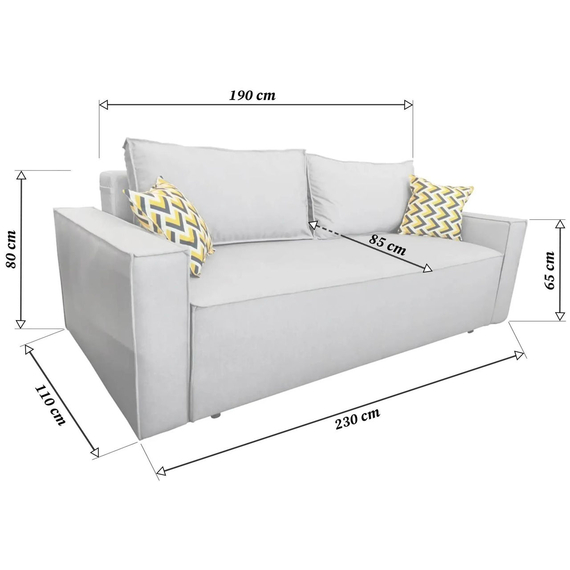 Canapea Deco  KALIFORNIA 160x190 cm, 8 image