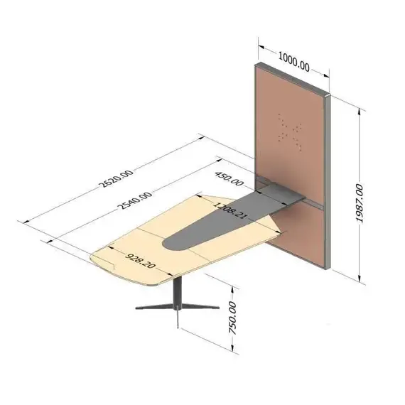 Masă pentru conferință cu panel