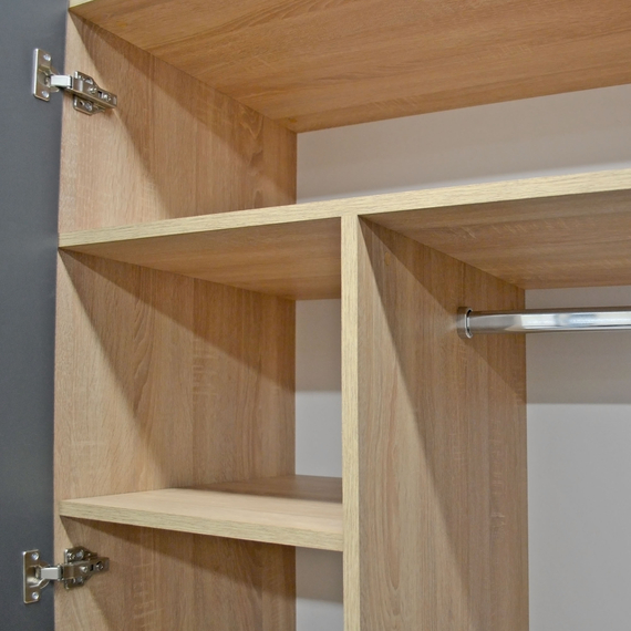 Dulap pentru Haine Deco Urban 90 cm cu polițe, 6 image