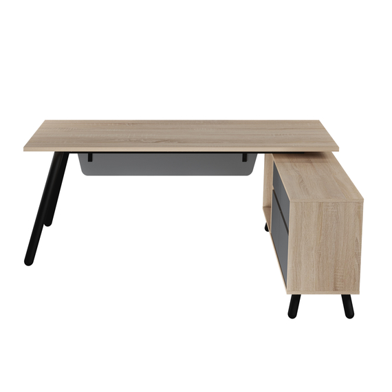 Masă de birou Deco Fusion+Box încorporat dreapta, 2 image