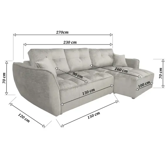 Canapea Deco  Kaizer Colțar, 2 image