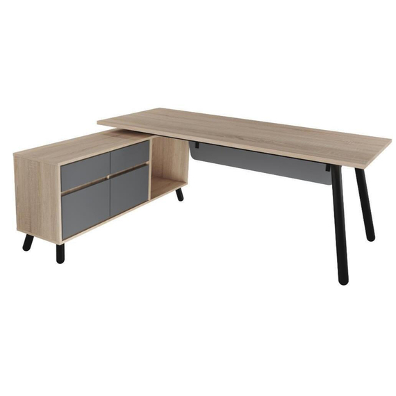 Masă de birou Deco FUSION+Box incorporat stânga