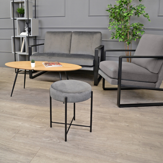 Scaun Deco Tabureta Taco, Grey, 4 image