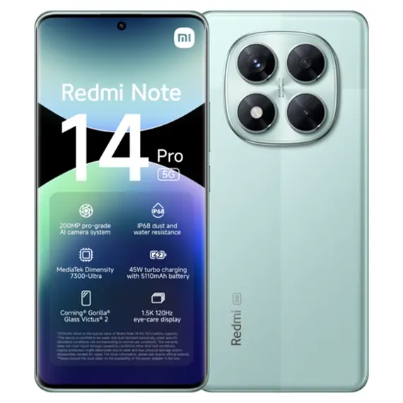 Xiaomi Redmi Note 14 Pro 5G 8/256Gb, Green