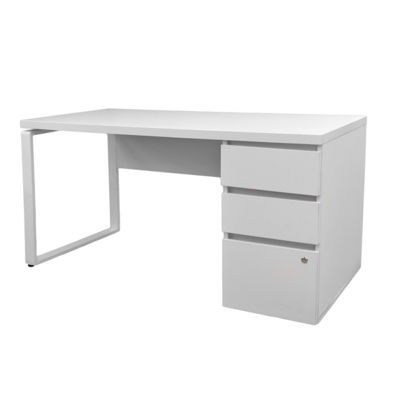 Masă Urban+Box Încorporat White 1500×680 (Box partea dreaptă)