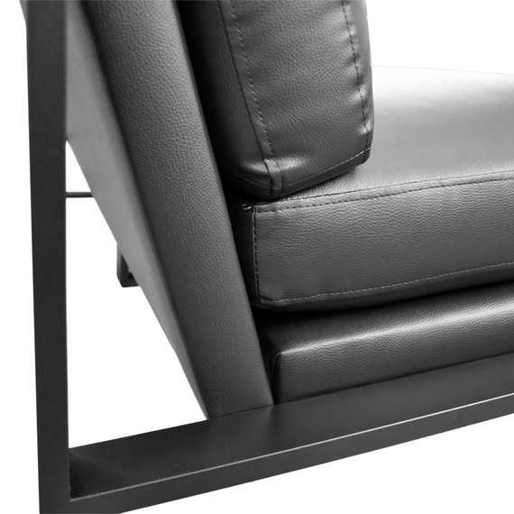 Canapea Deco York 3 Pu Black, 5 image