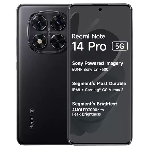 Xiaomi Redmi Note 14 Pro 5G 8/256Gb, Black