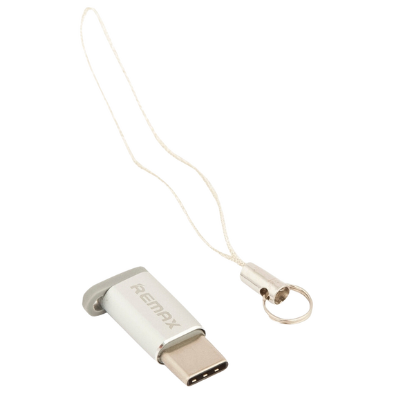 Adaptor USB Remax RA-USB1, micro-USB (F)/USB Type-C, Argintiu