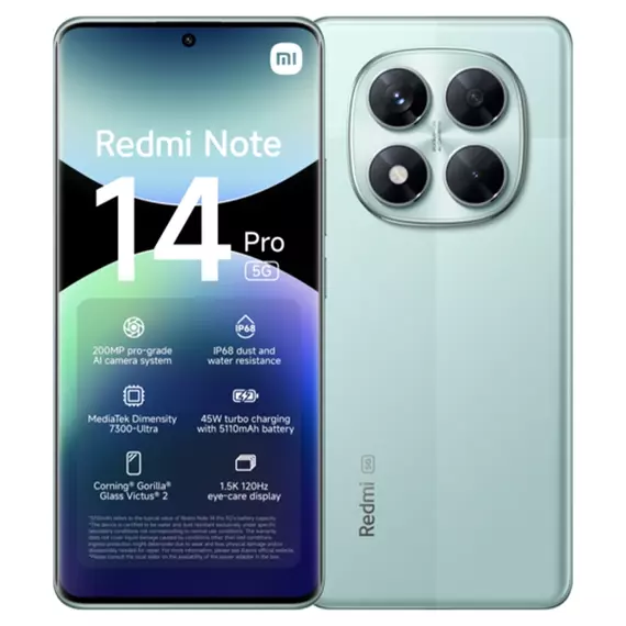 Xiaomi Redmi Note 14 Pro 5G 8/256Gb, Green