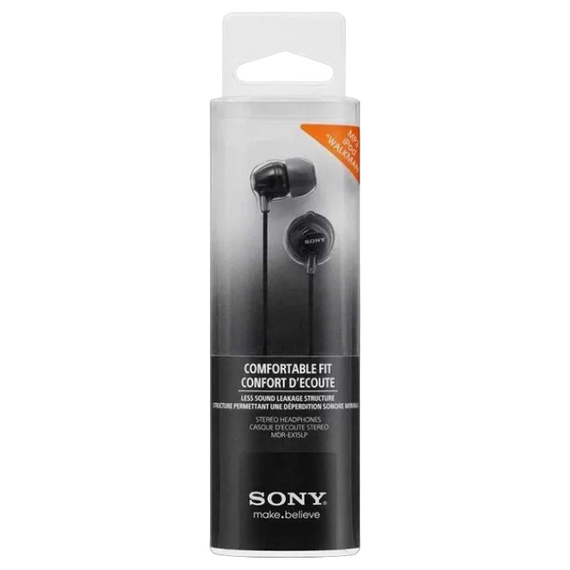Căști SONY MDR-EX15LP, Negru, 2 image