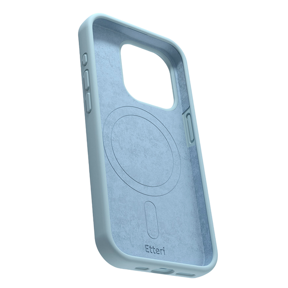 Husă Etteri Silicone Mag case pentru iPhone 16 Pro Max, Albastru deschis, 6 image