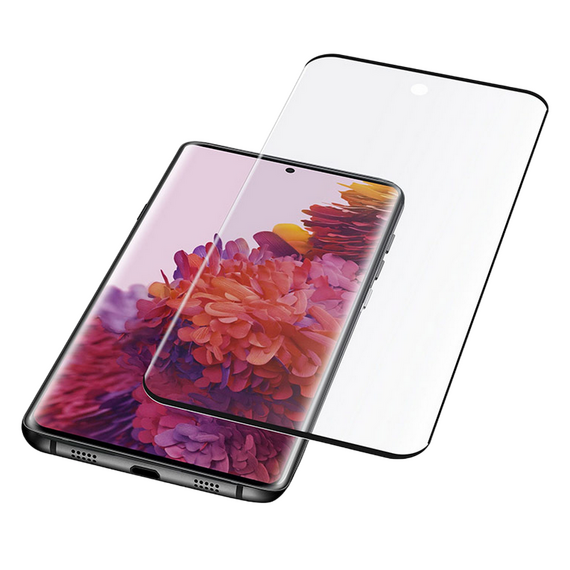 Sticlă de protecție Cellularline Impact Glass Curved - Galaxy S21 Ultra, Negru, 6 image