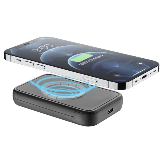 Acumulator extern Cellularline MAG 5000 Wireless, 5000mAh, Negru, 3 image
