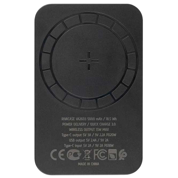 Acumulator extern Rivacase VA2603, 5000mAh, Negru, 3 image