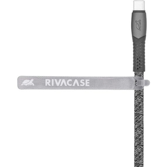 Cablu de încărcare și date Rivacase PS6105, USB Type-C/USB Type-C, 2,1m, Gri, 2 image