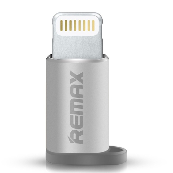Adaptor USB Remax RA-USB2, Micro-USB/Lightning, Argintiu, 2 image
