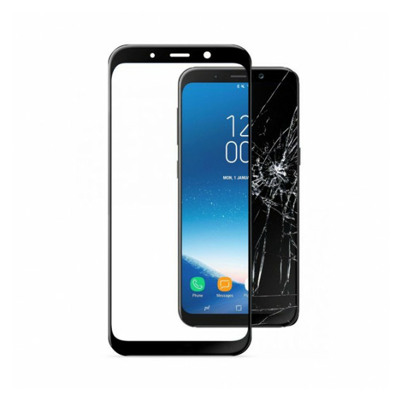 Sticlă de protecție Cellularline Tempered Glass - Samsung Galaxy A8 (2018), Negru, 2 image