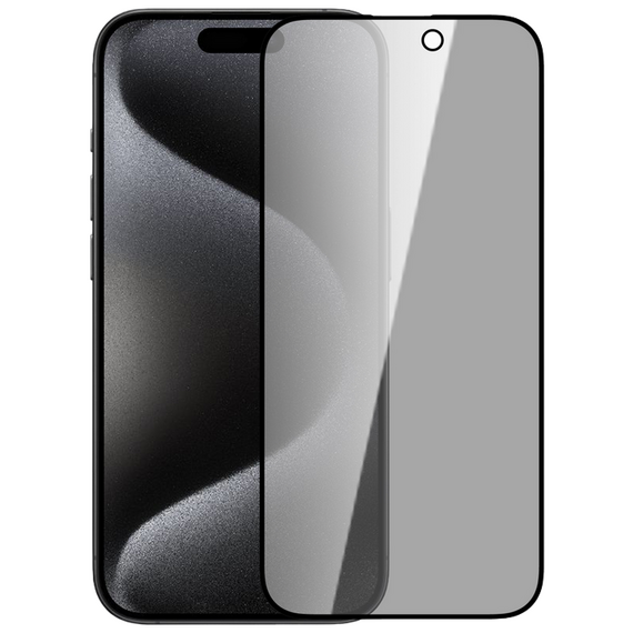 Sticlă de protecție Nillkin iPhone 15 Pro Guardian Full coverage privacy, Negru