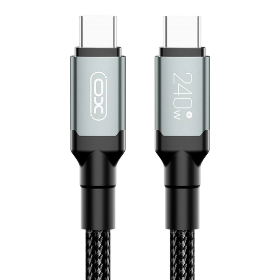 Cablu încărcare și sincronizare XO NB-Q264B, USB Type-C/USB Type-C, 2m, Negru, 2 image