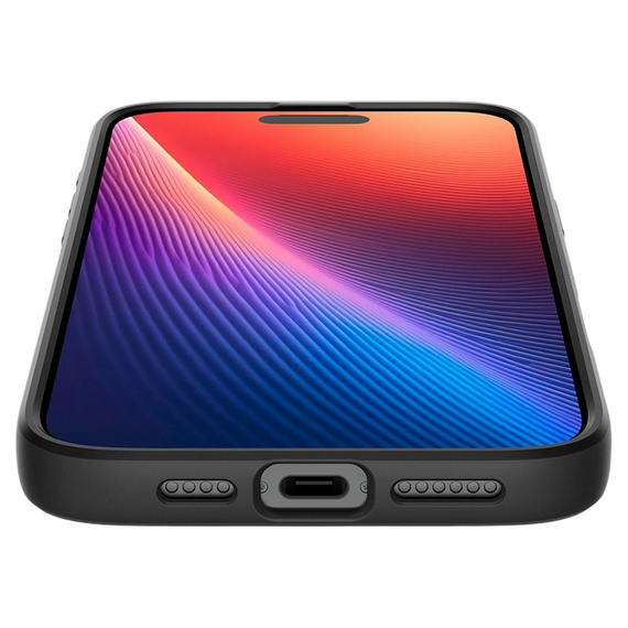 Husă Spigen iPhone 16 Liquid Air, Negru mat, 3 image