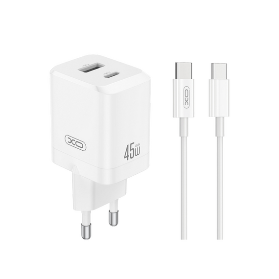 Încărcător XO CE36+ USB-C, 45W, Alb