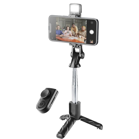 Selfie Stick Cellularline Tripod Sparkle, Negru