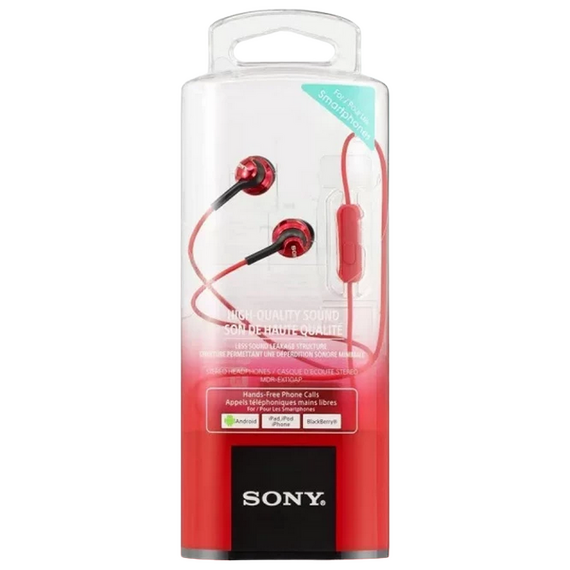 Căști SONY MDR-EX110AP, Roșu, 5 image