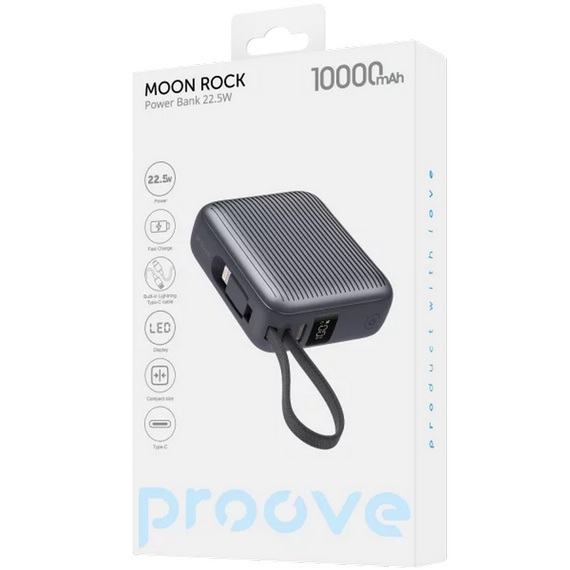 Acumulator extern Proove Moon Rock, 10000mAh, Gri, 3 image