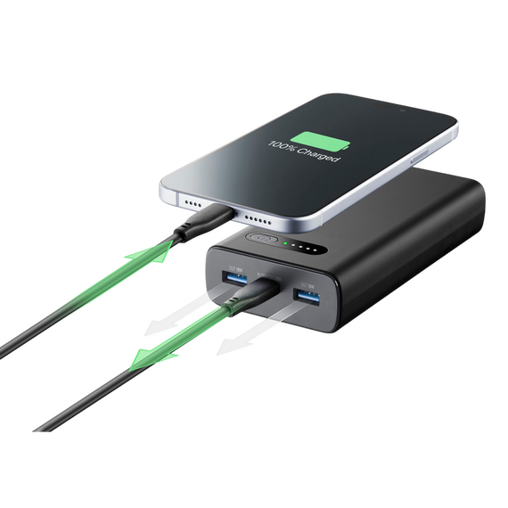 Acumulator extern Cellularline Fast PD 20W, 20000mAh, Negru, 2 image