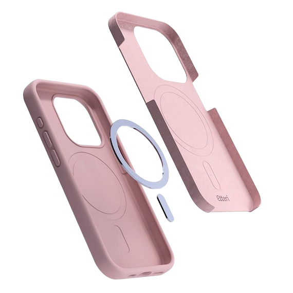 Husă Etteri Silicone Mag case pentru iPhone 16 Pro Max, Light Pink, 6 image