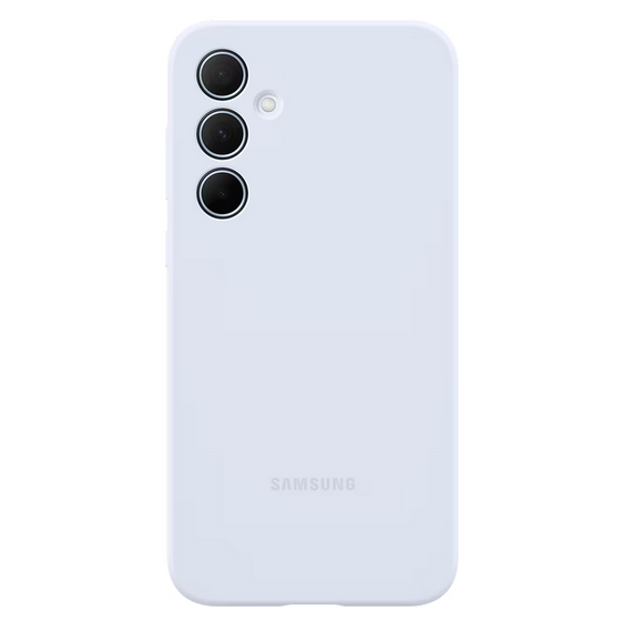 Husă Samsung Silicone Cover pentru Galaxy A35, Albastru deschis