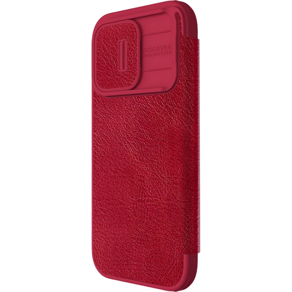 Husă tip carte Nillkin iPhone 15 Pro - Qin Pro, Roșu, 7 image