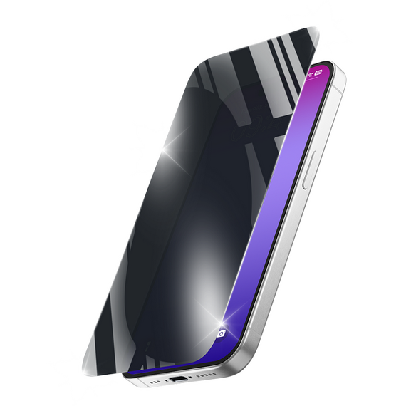 Sticlă de protecție Cellularline Tempered Glass Privacy pentru Apple iPhone 17 Pro, Negru